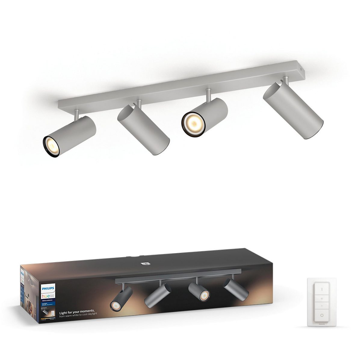 Buratto 4-lichts spotbalk dimmer