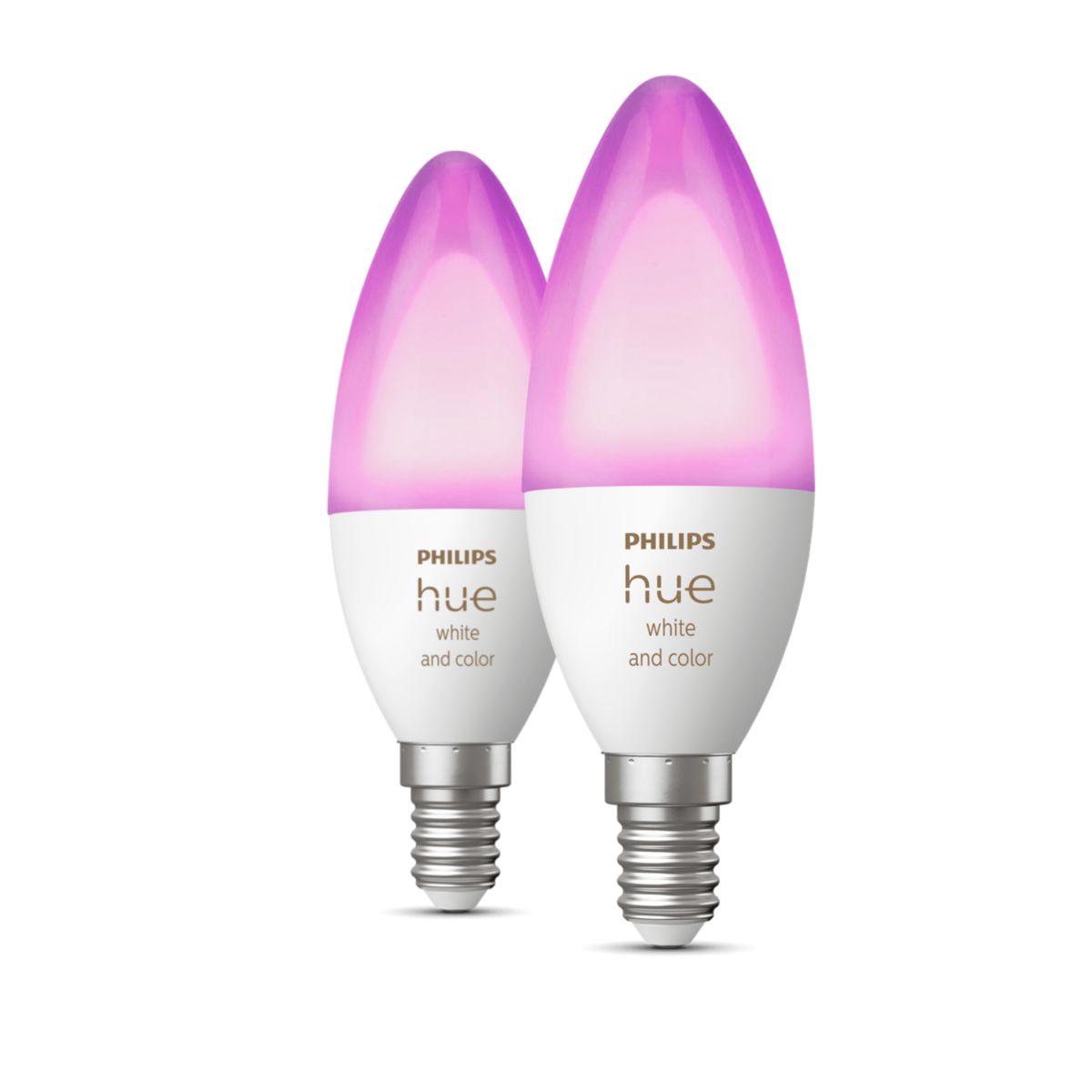 Philips Hue E14 kaarslamp white and color ambiance 470lm 2-pack