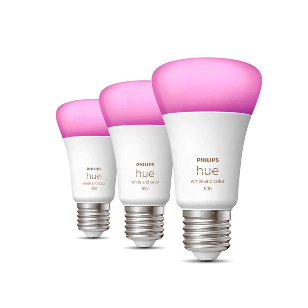 Philips Hue E27 white and color ambiance 800lm 3-pack
