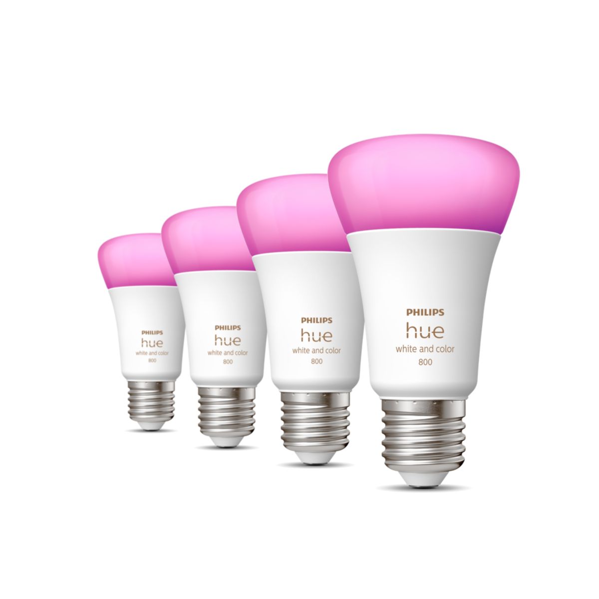 Philips Hue E27 white and color ambiance 800lm 4-pack
