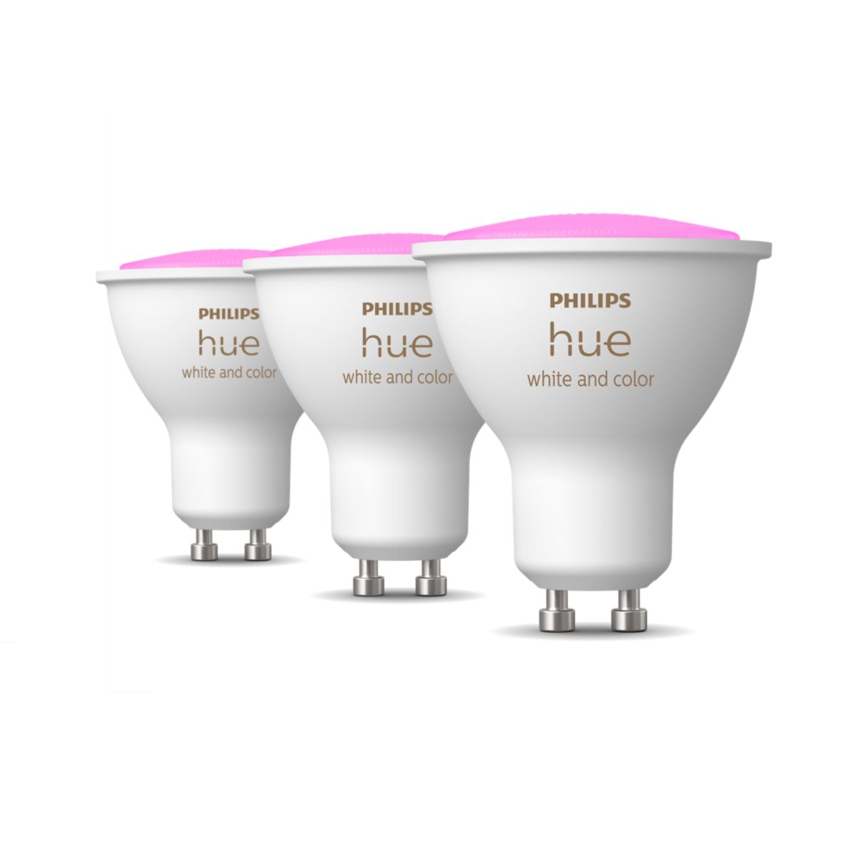 Philips Hue GU10 white and color ambiance 350lm 3-pack.