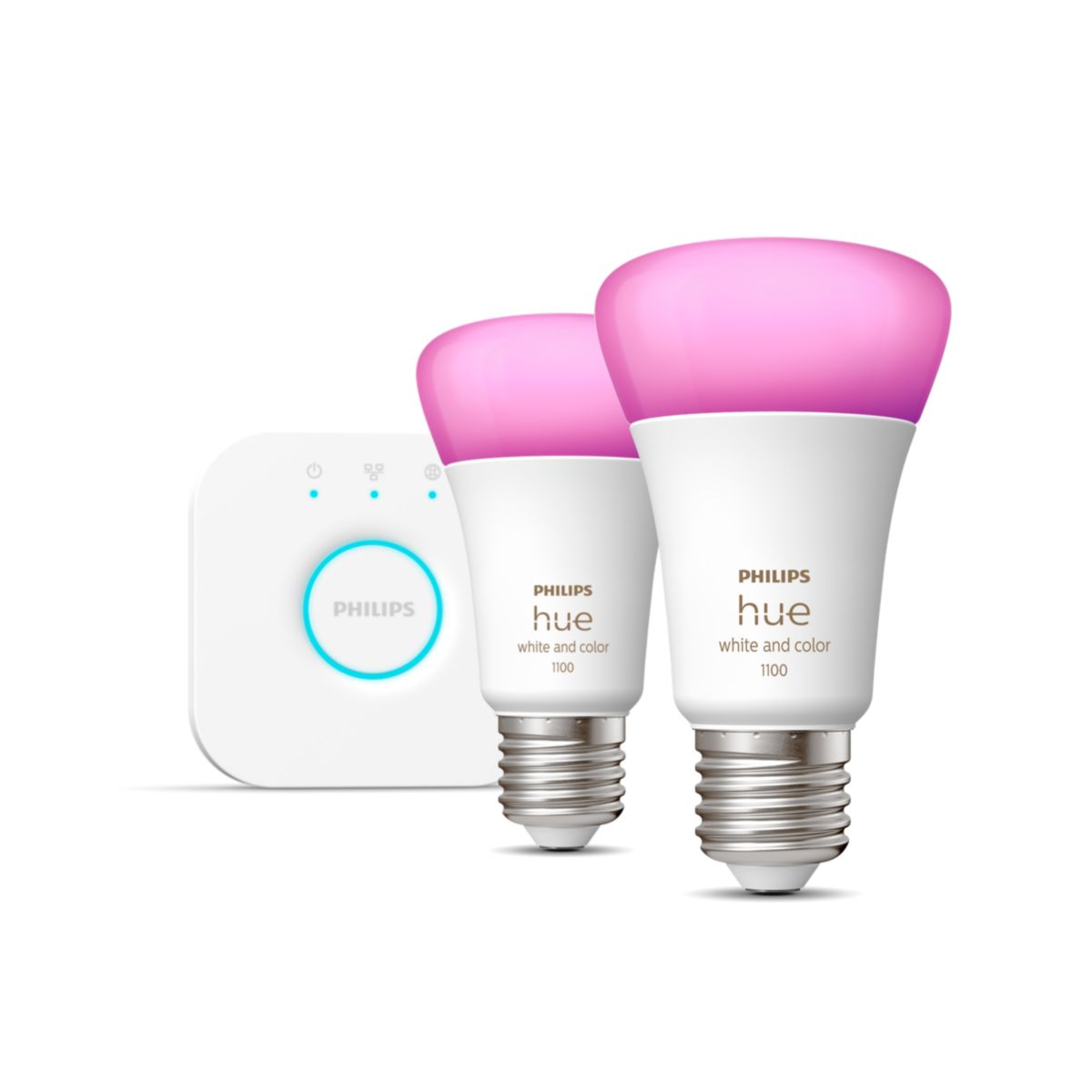 Philips Hue starterkit e27 white and color ambiance 1100lm 2x